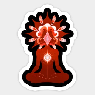 Aura Orange Meditation 04 Sticker